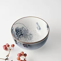 【日本Yamani】美濃燒|富嶽北斎 陶瓷丼飯碗12.8cm