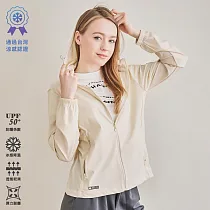 【KISSDIAMOND】CoolVex 極酷涼防曬冰晶紗凍感衣(男女外套/KDFJ─5688) 2XL 女/奶茶
