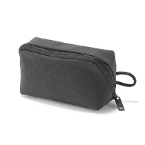 【MUJI 無印良品】皺褶尼龍廣口收納袋 /S.深灰