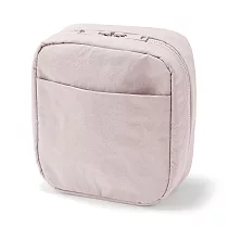 【MUJI 無印良品】皺褶尼龍廣口收納包 /粉紅