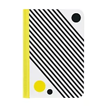 Ozaki O!coat Pattern iPad mini幾何圖形保護套─斜線(黑白黃)