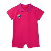 POLO平角哈 網眼平角衣 翻領 Polo 連身衣 平腳衣 爬服 哈衣18M玫紅POLO平角哈衣