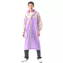 【達新牌】新一代設計家3前開式雨衣3XL紫色