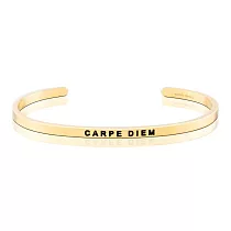 MANTRABAND 美國悄悄話手環 Carpe Diem 把握當下 金色
