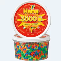《Hama 拼拼豆豆》3，000 顆拼豆補充罐─52號螢彩混色