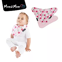 【Mum 2 Mum】雙面時尚造型口水巾圍兜─愛心/粉紅愛心/粉紅