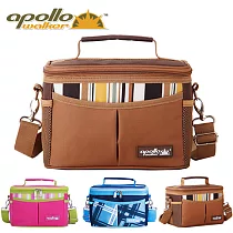 □另贈冰袋□正品apollo 高質感 保冷袋 保溫袋 保鮮袋 餐盒袋 便當袋 手提包 肩揹包 夾層多好收納 繽紛3色可挑選玫紅色