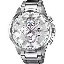 CASIO EDIFICE 掌心世界雙眼賽車錶─白
