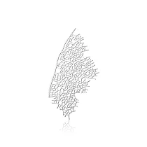 moorigin / 葉脈胸針 M / 銀