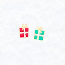 Little OH! 聖誕系列 手作耳環(聖誕禮物/聖誕樹/拐杖/雪人/可可/雪花/聖誕老人/聖誕許願襪/麋鹿)交換禮物 台灣設計 ─禮物─綠