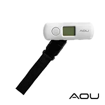 AOU 日本YKK扣具行李秤 口袋型收納方便 攜帶式手提行李電子秤66─050極簡白