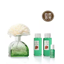 【Sesedior】冰晶玻璃擴香花組─檀香牡丹 /含開運水晶