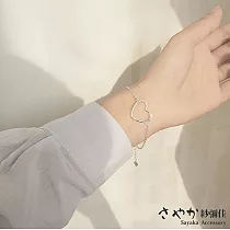 【Sayaka紗彌佳】純銀可愛大心手鍊