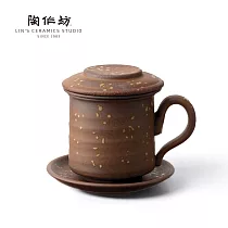 陶作坊│老岩泥彩釉同心杯