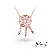 STORY ACCESSORY─純銀項鍊─Dreamcatcher捕夢網玫瑰金色