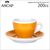 義大利 Ancap 陶瓷咖啡杯盤組─黃色─200cc (HG9362)