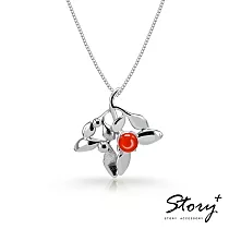 STORY ACCESSORY─SNOW系列─Mistletoe槲寄生紅玉髓項鍊(大)