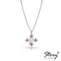 STORY ACCESSORY─SNOW系列─Wish雪片天然珍珠項鍊白K金