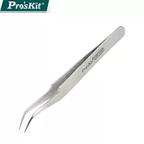 台灣寶工Pro’sKit不銹鋼防磁彎尖鑷子1PK─104T(120mm;防腐蝕;無磁性)彎尖頭 彎嘴尖夾