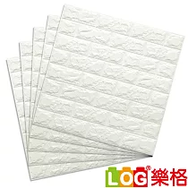 LOG樂格 3D立體 磚形環保防撞牆貼 ─珍珠白X5入 (77x70x厚0.7cm) (防撞壁貼/防撞墊)