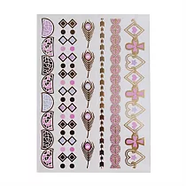 Snatch 撲克之花─紫外線變色金屬刺青貼 / Flower Poker ─ color Metallic Tattoo Stickers