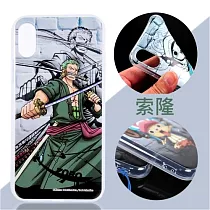 【航海王】iPhone XS (5.8吋) 城牆系列 彩繪保護軟套(索隆)