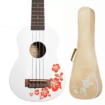 Koyama 白色扶桑花 21吋烏克麗麗 桃花心木 新手入門推薦