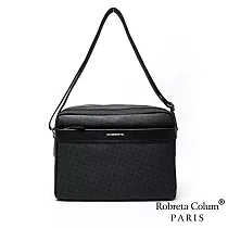 Roberta Colum ─ 職人潮流尊爵牛皮斜背側背包黑