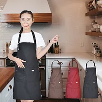 【巴芙洛】時尚可調整肩帶長度工作圍裙(圍裙/工作圍裙) 2件─黑色