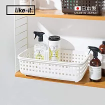 【日本like─it】日製可堆疊加高洗衣隙縫籃─S ─白