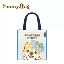 Sunny Bag ─ 柯基犬椪椪直式保冷袋_花圈柴柴款