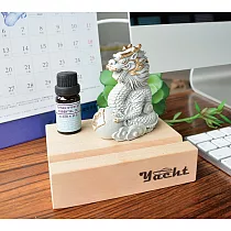 【YACHT 遊艇精品文創】12生肖原木手機座+檜木擴香精油(送檜木純露)=龍