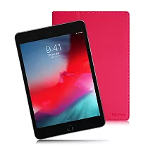 AISURE for 2019 iPad mini/iPad mini 5 經典閃耀翻頁皮套桃