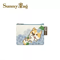 Sunny Bag ─ 柯基犬椪椪零錢包_繡球花柴柴款