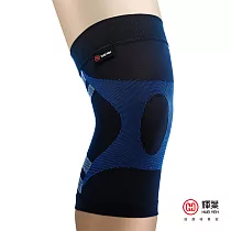 輝葉 Protection漸壓運動薄護膝/2入 HY─9918S黑藍色