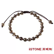 石頭記 茶水晶編結手鍊─福氣好運
