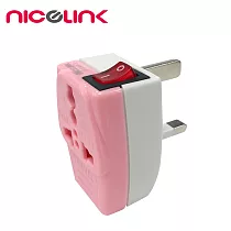 (2入組)NICELINK旅行萬用轉接頭─區域型 獨立開關─2組插座WSAII─7(PI)