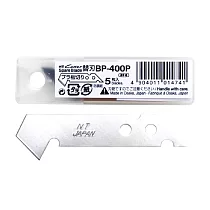日本NT Cutter美工刀用刀片替刃BP─400P(5入，適壓克力.鋁合金.塑膠板)適P─500GP