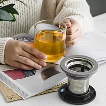 【PO：Selected】丹麥泡茶玻璃杯350ml 2.0 (黑+灰)