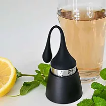 【德國AdHoc】 杯掛式濾茶器(含座/黑色)