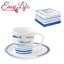 【義大利Easy Life】 咖啡杯盤組(250ml) ─ 海洋系列