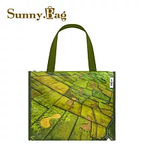 Sunny Bag x 看見‧齊柏林基金會─橫式拉鍊提袋─花蓮稻田大腳印