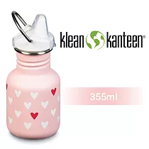 【美國Klean Kanteen】幼童窄口不鏽鋼吸嘴瓶─355ml紅心心