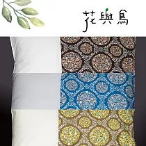 【麗塔寢飾】40支紗精梳棉 美式信封枕套組 花與鳥 ─ 黑色