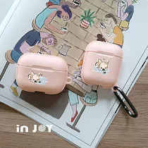 INJOYmall for AirPods Pro 融化法鬥 保護套 TPU收納盒 附掛勾 粉色款