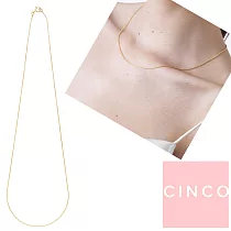 CINCO 葡萄牙精品 Margo choker 925純銀鑲 24K金頸鍊 鎖骨鍊 細緻素鍊 45公分