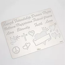 【頤坊皮藝】不鏽鋼電烙繪圖板─勵志小品3601─07