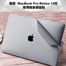MacBook Pro Retina 15吋Touch bar專用機身保護貼(太空灰)(A1707)