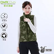 【遊遍天下】親子款防風防潑水90%拒水羽絨立領背心(GV22003)120軍綠