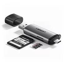 綠聯 SD/TF USB─C/Type─C+USB3.0兩用讀卡機